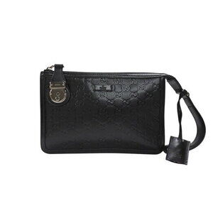 Gucci Shima clutch Shoulder bag black leather